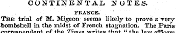CONTINENTAL NOTES. FRANCE. The trial of ...