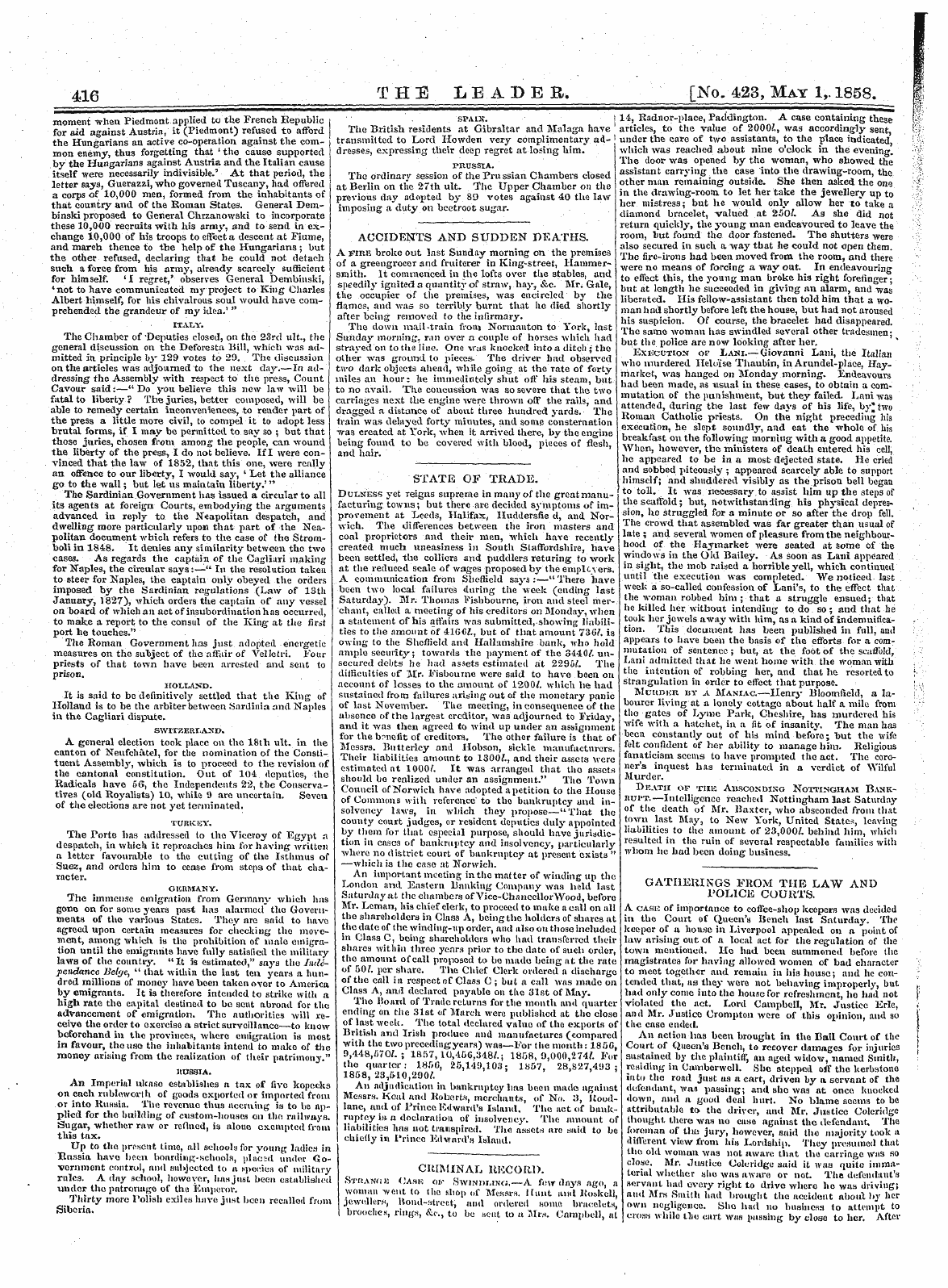 Leader (1850-1860): jS F Y, 1st edition: 8