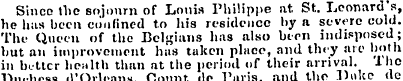 Since the sojourn of Louis Philippe at S...