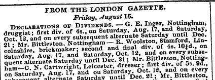 FROM THE LONDON GAZETTE. Friday, August ...