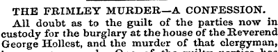 THE FRIMLEY MURDER—A CONFESSION. All dou...