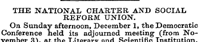 THE NATIONAL CHARTER AND SOCIAL REFORM U...