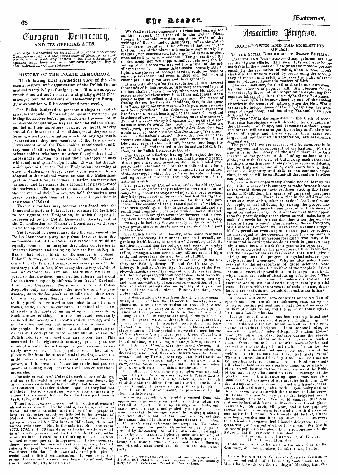 Leader (1850-1860): jS F Y, Country edition - Jtaarifitnit Bnycm