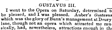 GUSTAVUS III. __ I went to the Opera on ...