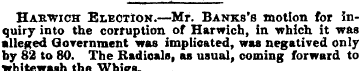 Harwich Election.—Mr. Banks's motion for...