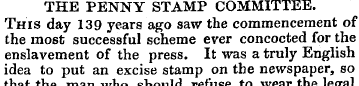 THE PENNY STAMP COMMITTEE. This day 139 ...