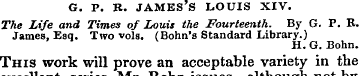 g. p. b. james's louis xiv. The Life and...