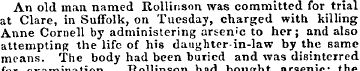 An old man named Rollinson was committed...