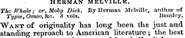 HERMAN MELVILLE. The Whale; or, Moby Dic...