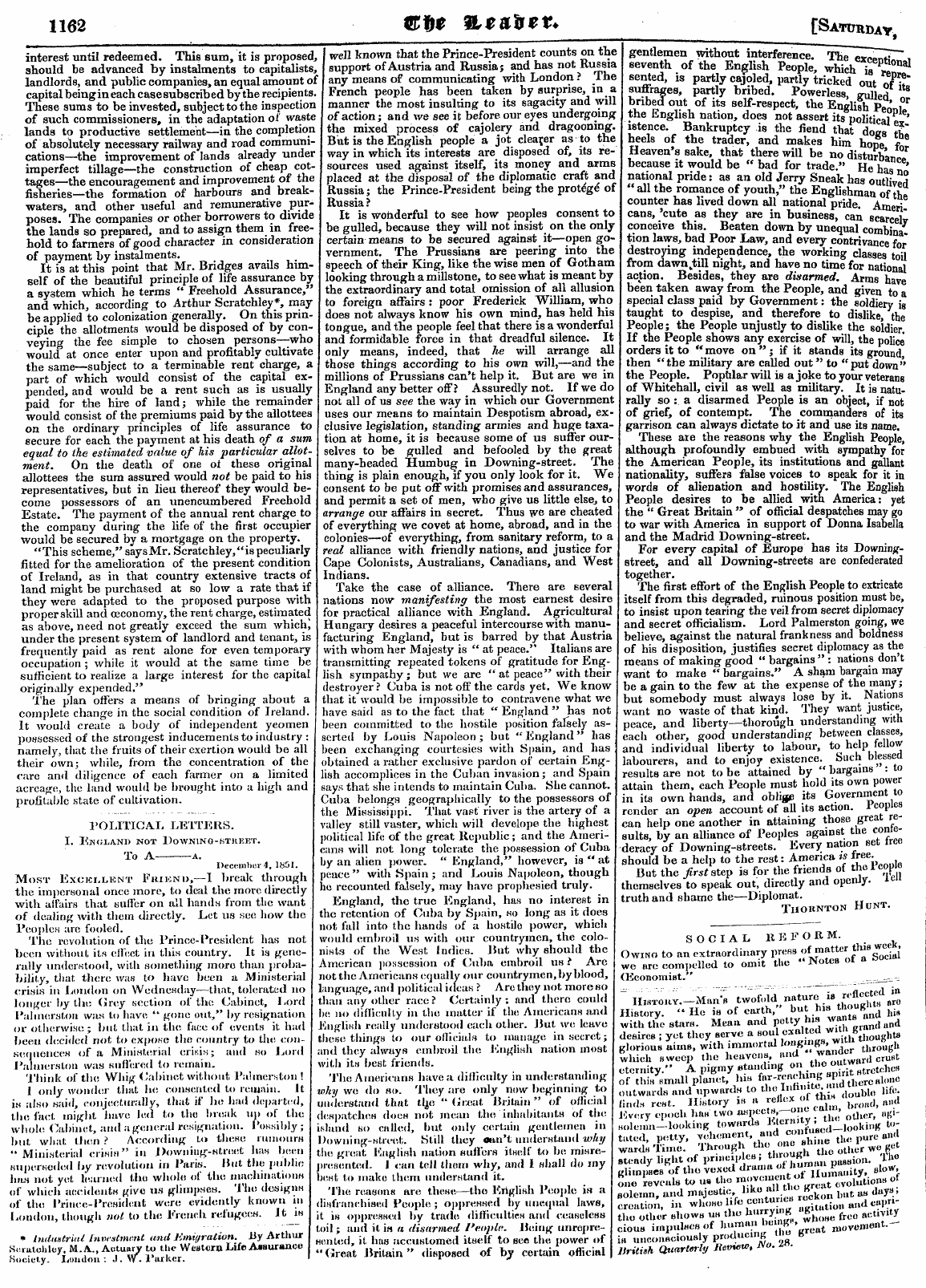 Leader (1850-1860): jS F Y, Country edition - 1162 Fffte G,Ia&Gg» ^ [Saturday ,