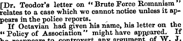 [Dr. Teodor's letter on '«Brute Force Ro...