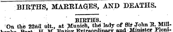 births; marriages, and deaths. Biimrs. ,...