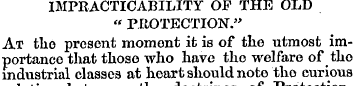IMPRACTICABILITY OF THE OLD « PROTECTION...