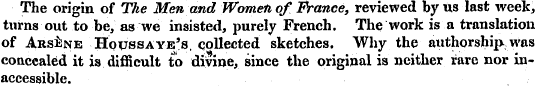 The origin of The Men and Women of Franc...