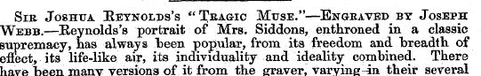 Sir Joshua Eetnolds's "Tragic Muse."—Eng...