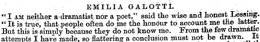 EMILIA GALOTTI. "I am neither a-dramatis...