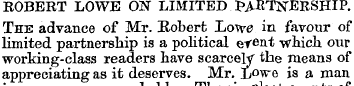 ROBERT LOWE (XNT LIMITED PARTNERSHIP. Th...