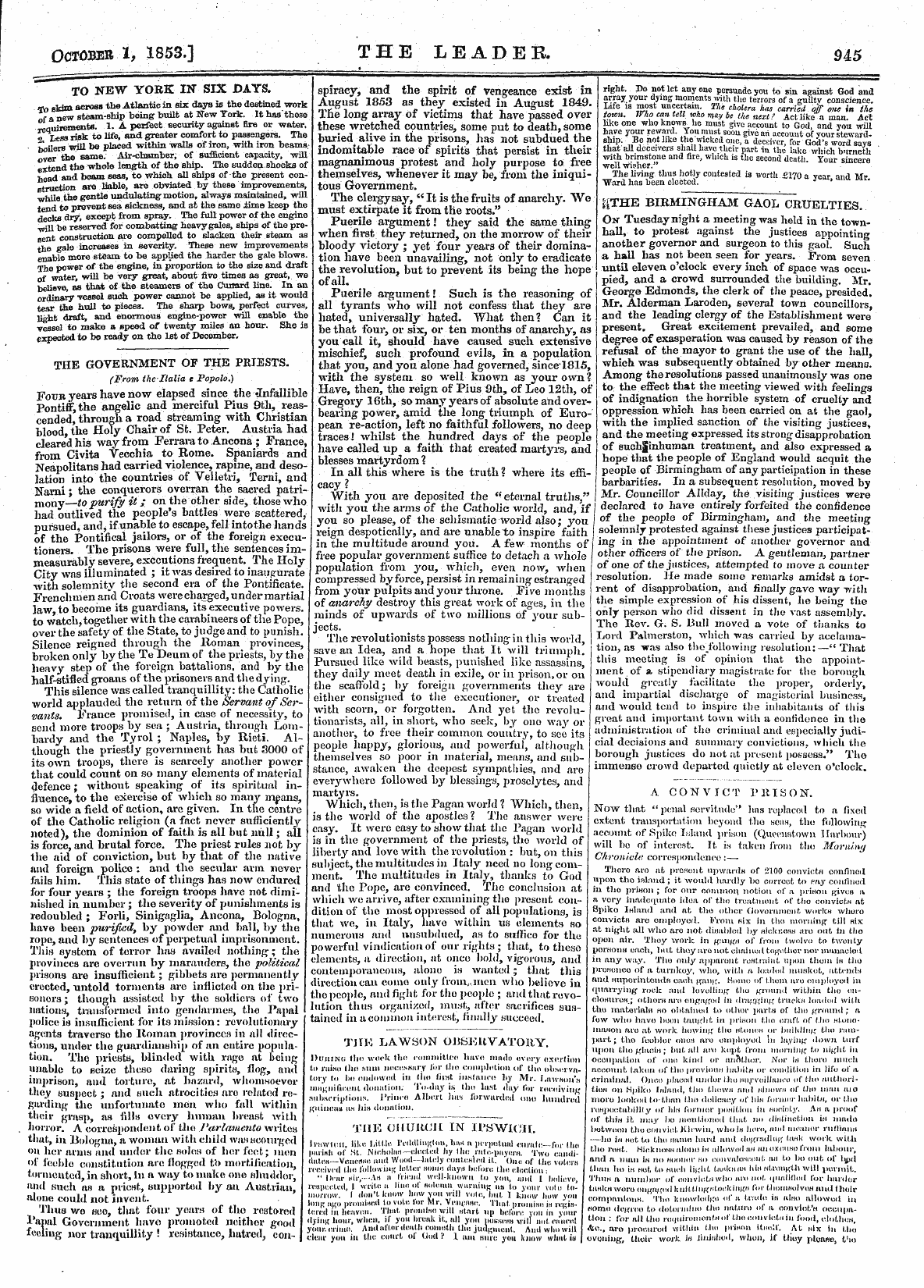 Leader (1850-1860): jS F Y, 2nd edition - Ootobeb I, 1853.] The Leadee, 345