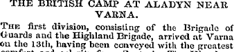 THE BEITISH CAMP AT ALADYN NEAR VARNA. T...