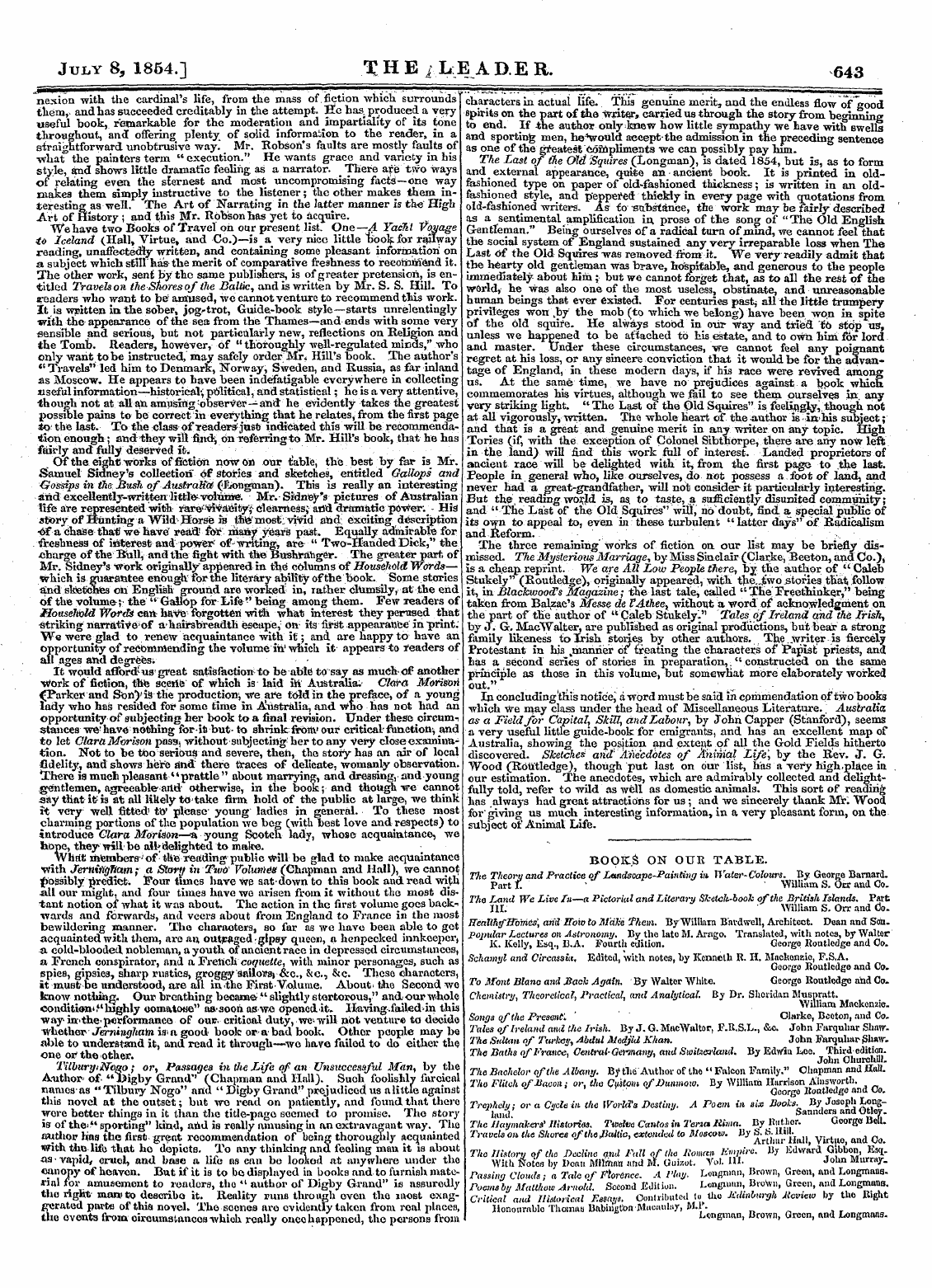 Leader (1850-1860): jS F Y, 2nd edition - July 8, 1864.] T H E /Lea De R. 643