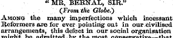 « MR, BEBNAL, SIR." (From the Globe.) Am...
