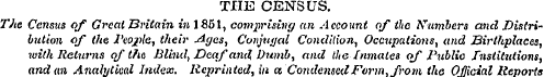 THE CENSUS. The Census of Great Britain ...