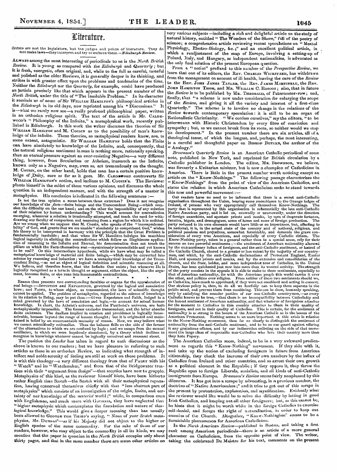 Leader (1850-1860): jS F Y, Country edition - .Y, , Jlttff Ulutf