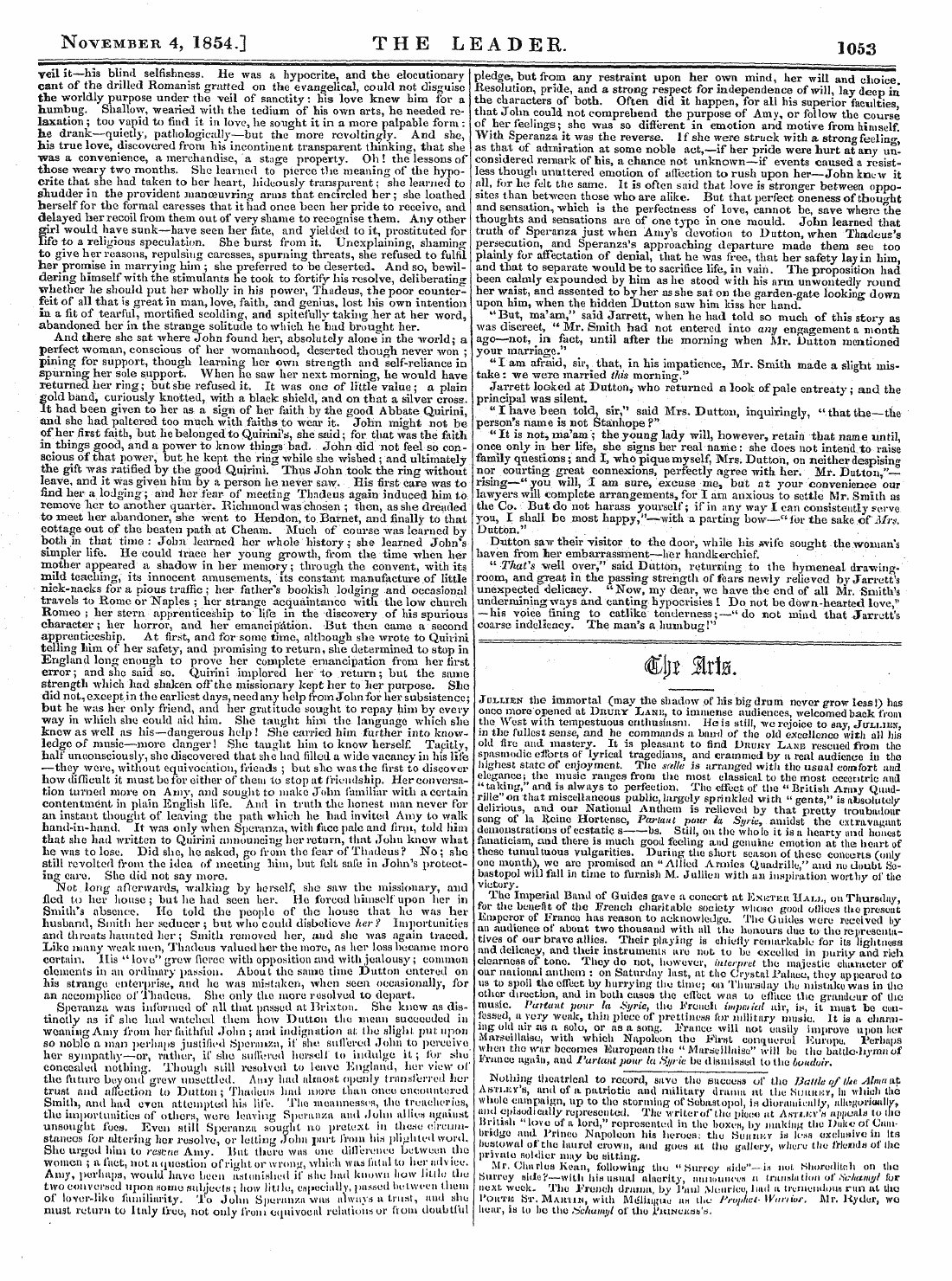 Leader (1850-1860): jS F Y, Country edition - November 4, 1854.] The Leader. 1053