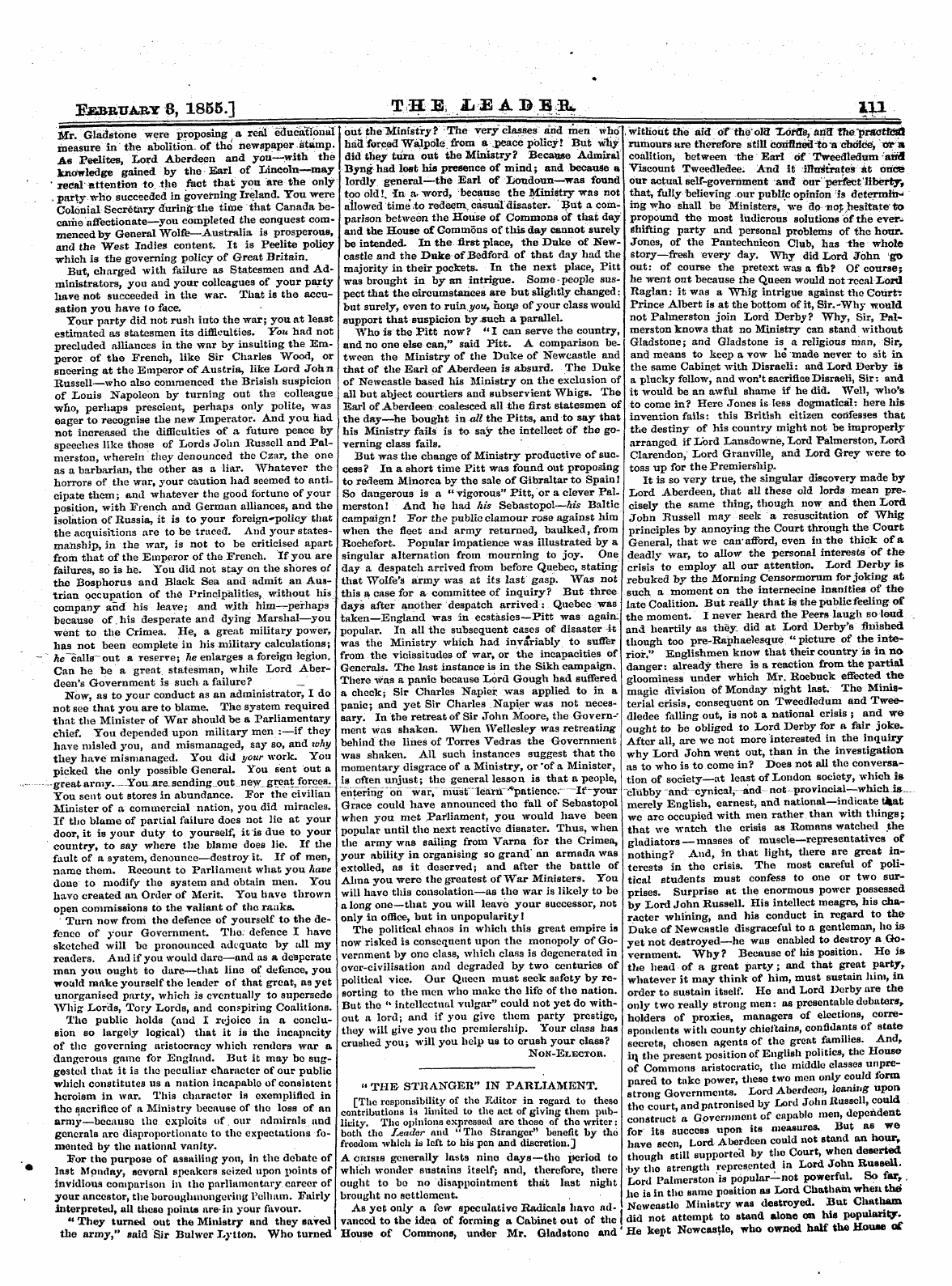 Leader (1850-1860): jS F Y, 2nd edition - Eebruaot B, 1855.] Tsiiieabm 1u