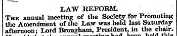 LAW REFORM. The annual meeting of the So...