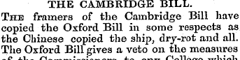 THE CAMBRIDGE BILL. The franiers of the ...