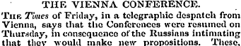 THE VIENNA CONFERENCE. The Times of Frid...