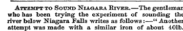 Attempt to Sound Niagara Hiver.—The gent...