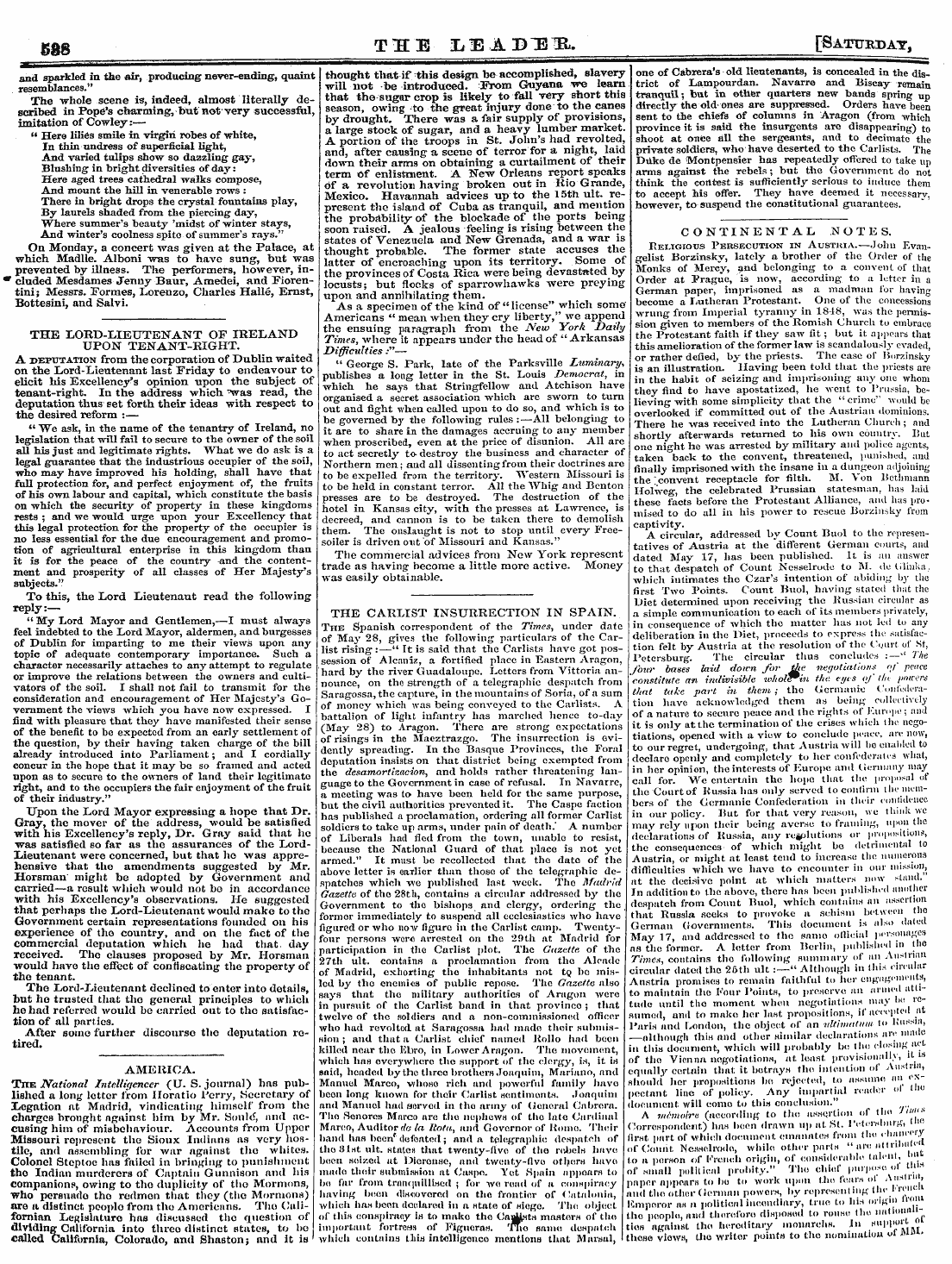 Leader (1850-1860): jS F Y, 2nd edition - Gg 8 Ttece L1ad1sir. [Saturday,