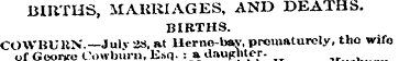 BIRTHS, MARRIAGES, AND DEATHS. BIRTHS. C...