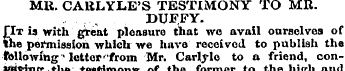 MR. CARLYLE'S TESTIMONY TO MR. DUFFY. {I...
