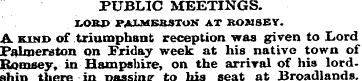 PUBLIC MEETINGS. X^> BJ> JEVU-MEKSTON AT...