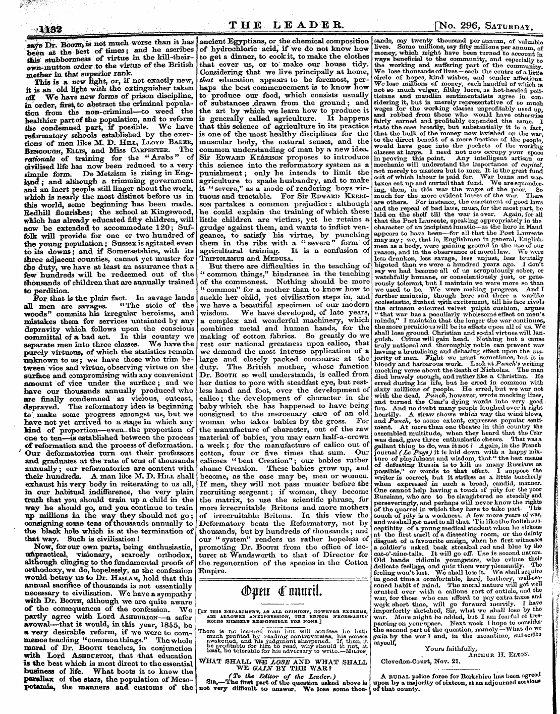 Leader (1850-1860): jS F Y, 2nd edition - J^«K The Leader. [No, 296, Satubday