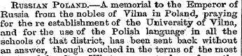 Russian Poland.-—A memorial to the Emper...