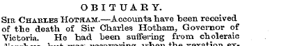 OBITUARY. Sir Charles Horn am.—Accounts ...
