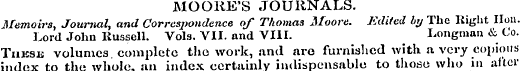 MOORE'S JOURNALS. 3femoi?-s, Journal, an...