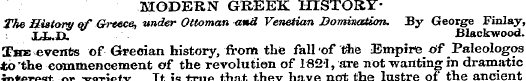MODERN GREEK HISTORYThe History of Greec...