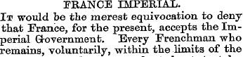 TRANCE IMPERIAL. It would be the merest ...