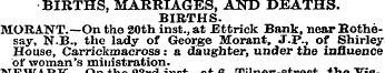 BIRTHS, MARRIAGES, AND DEATHS. BIRTHS. M...