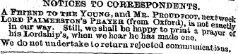 NOTICES TO CORRESPONDENTS. A FBrBND to t...