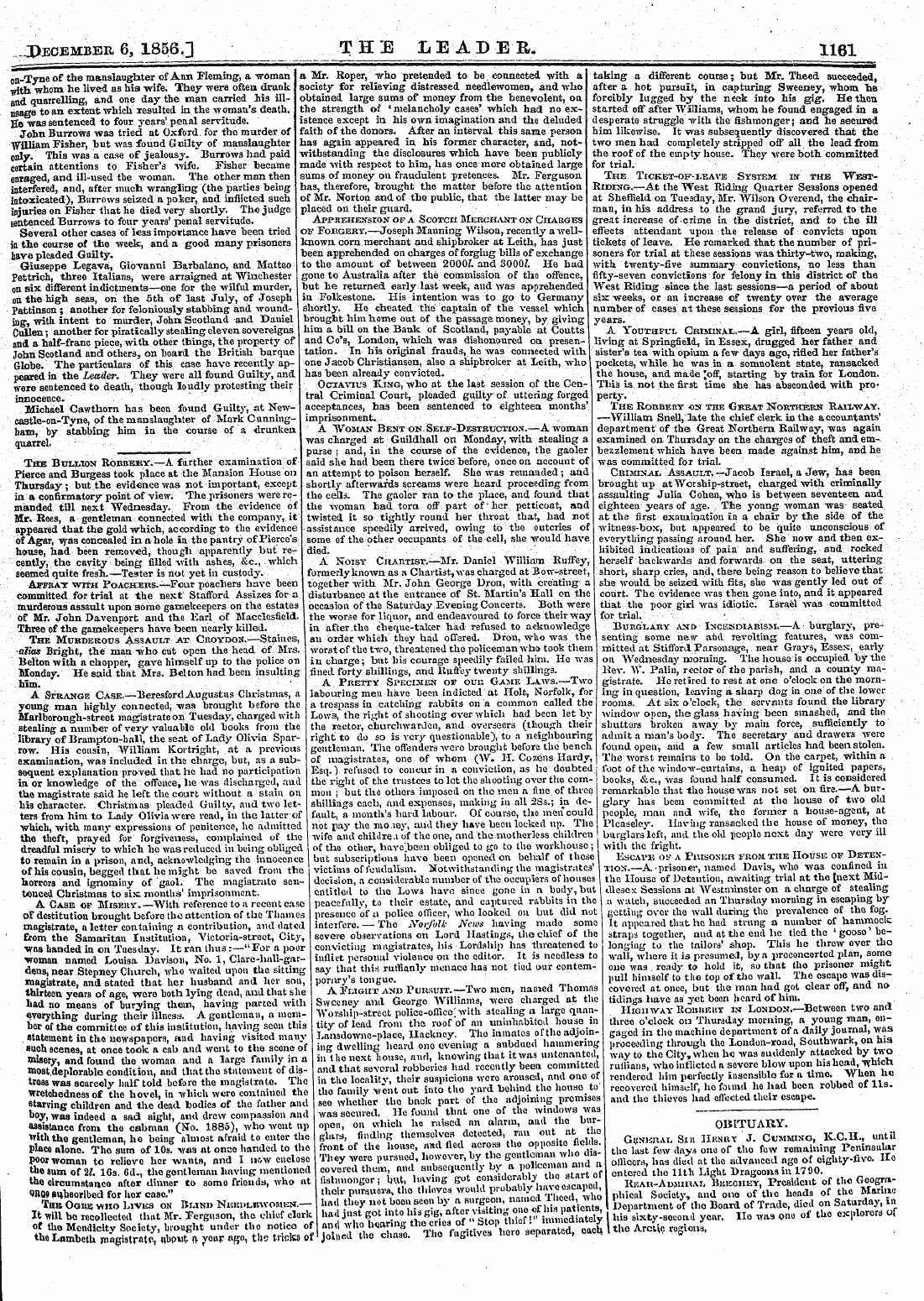Leader (1850-1860): jS F Y, 2nd edition - 1 .I J- ^December 6, 1856.] _ __ The Lea...