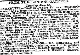 " ' FROM THE LONDON GAZETTE. •RANKRUPTS....