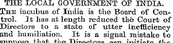 THE LOCAL GOVERNMENT OF INDIA. The incub...