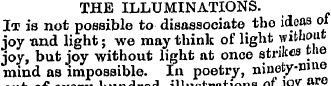 THE ILLUMINATIONS. It is not possible to...