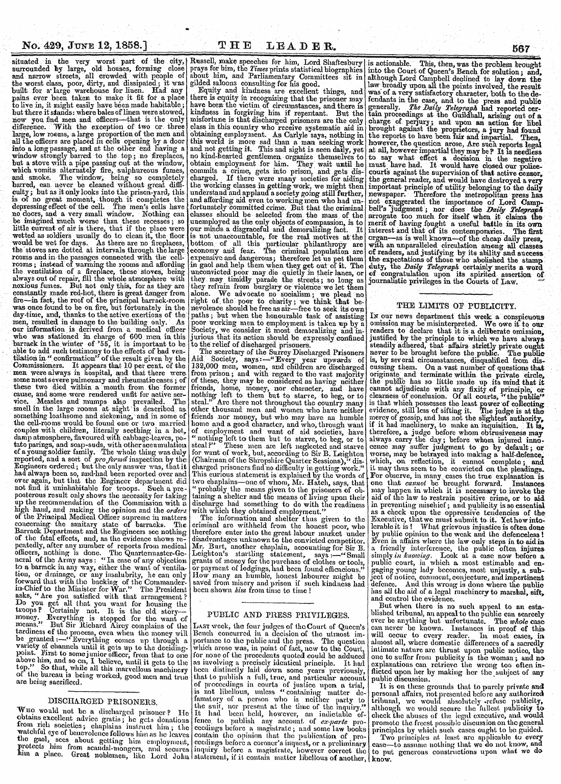 Leader (1850-1860): jS F Y, 2nd edition - Oammry Rmnttm Nif Twf Atttvtv Sanitary Condition Ok 1m_ A±Tjmy
